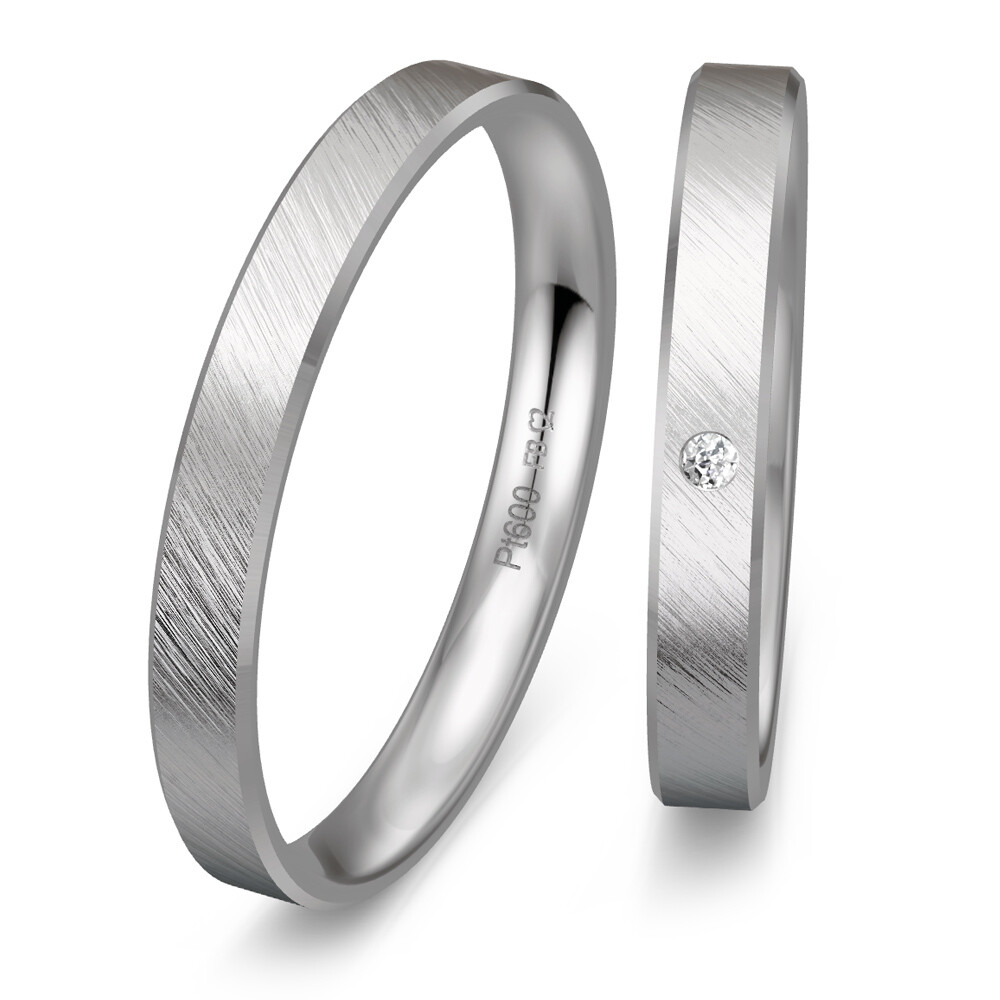 Trauringe Platin Brillant Breuning 48/05601