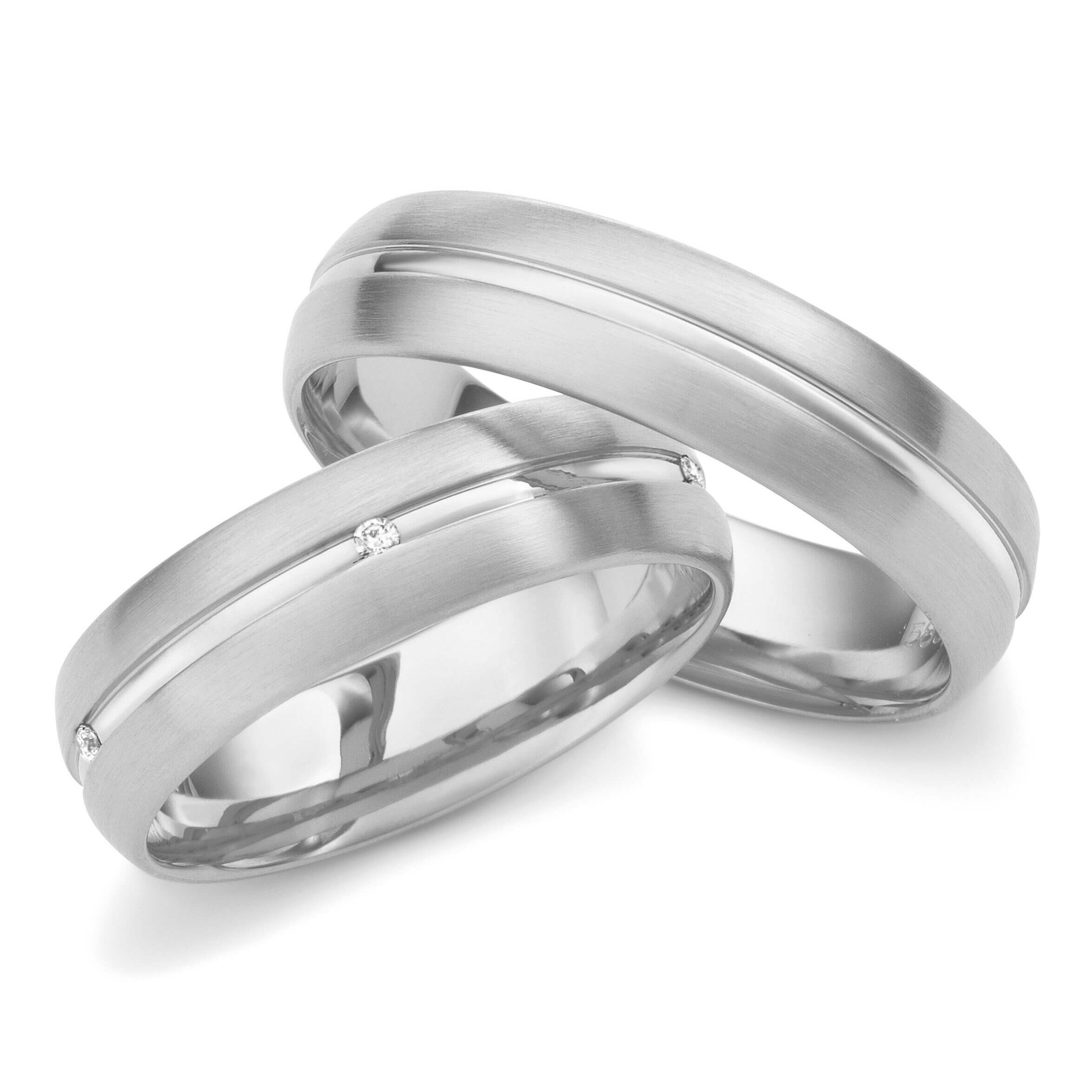 Max Kemper Trauringe Weißgold Brillant 30233