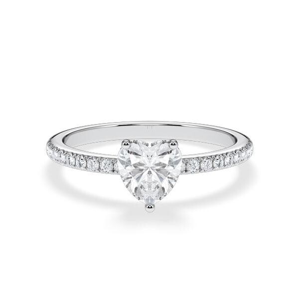 Verlobungsring Platin mit Herz-Diamant von Rubin RU-1900