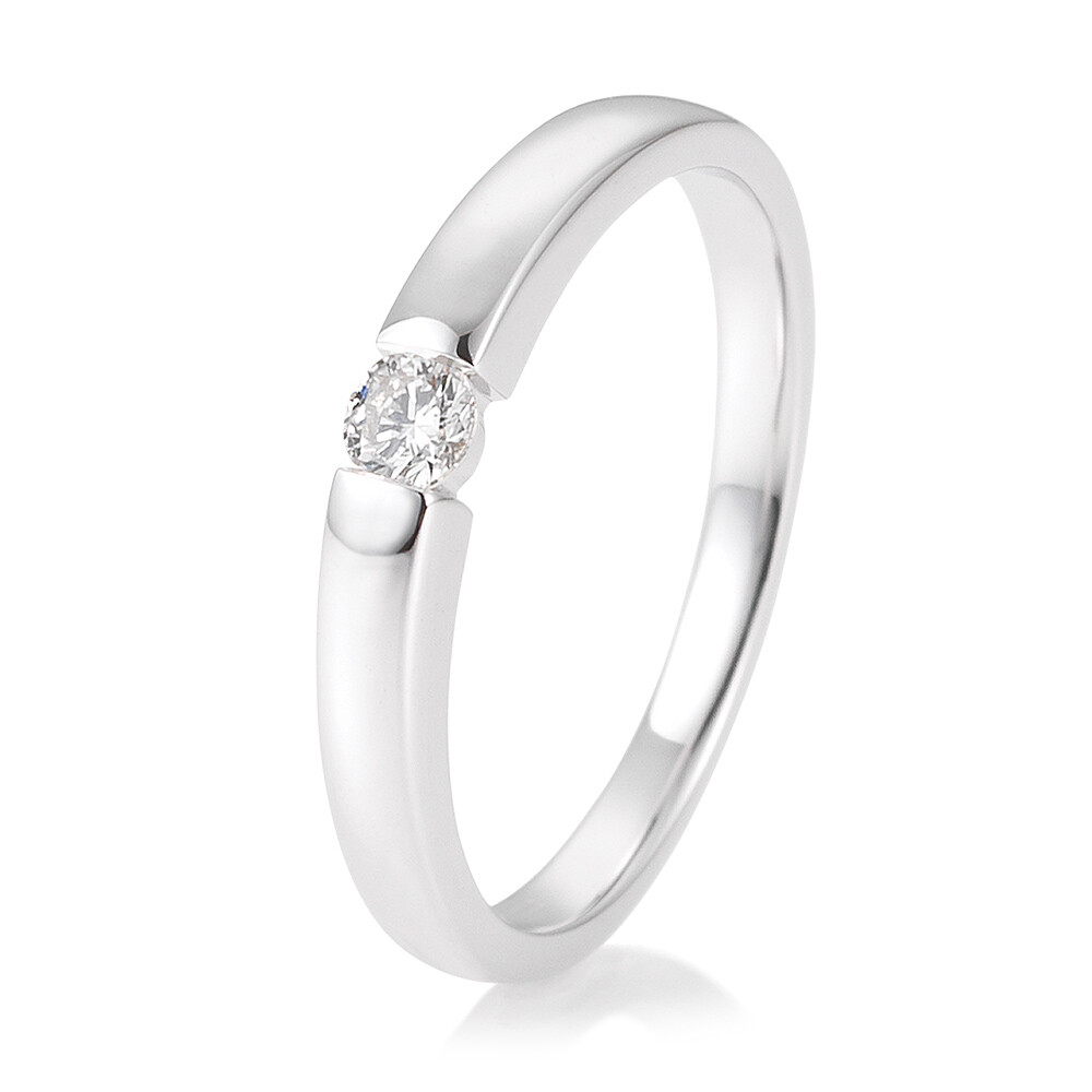 Verlobungsring Spann Weißgold BR106 Brillant