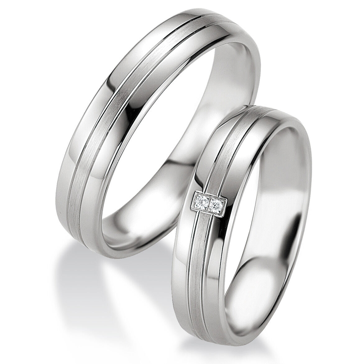 Breuning Trauringe / Partnerringe 48/08069 & 48/08070 aus Silber 925