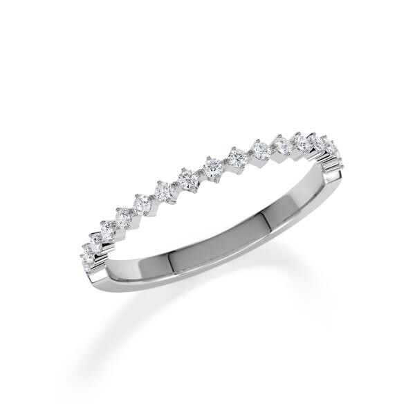 Memoire- Vorsteckring Graugold 585 zus. 0,160ct. w, si Rubin 1806