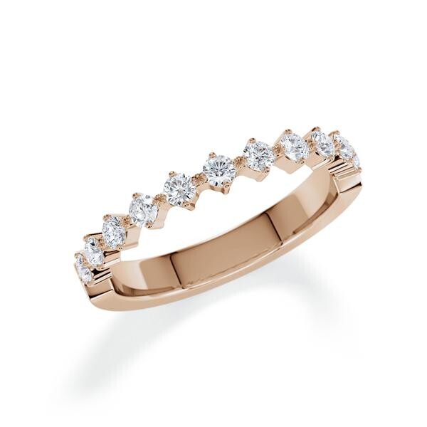 Memoire- Vorsteckring Peach-Gold 585 zus. 0,440ct. tw, si Rubin 1806