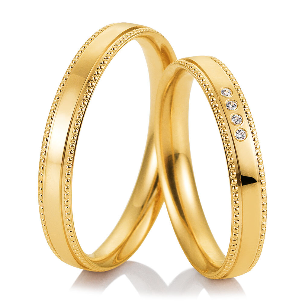 Breuning Trauringe Gelbgold Millgriff 48/04989 & 48/04990