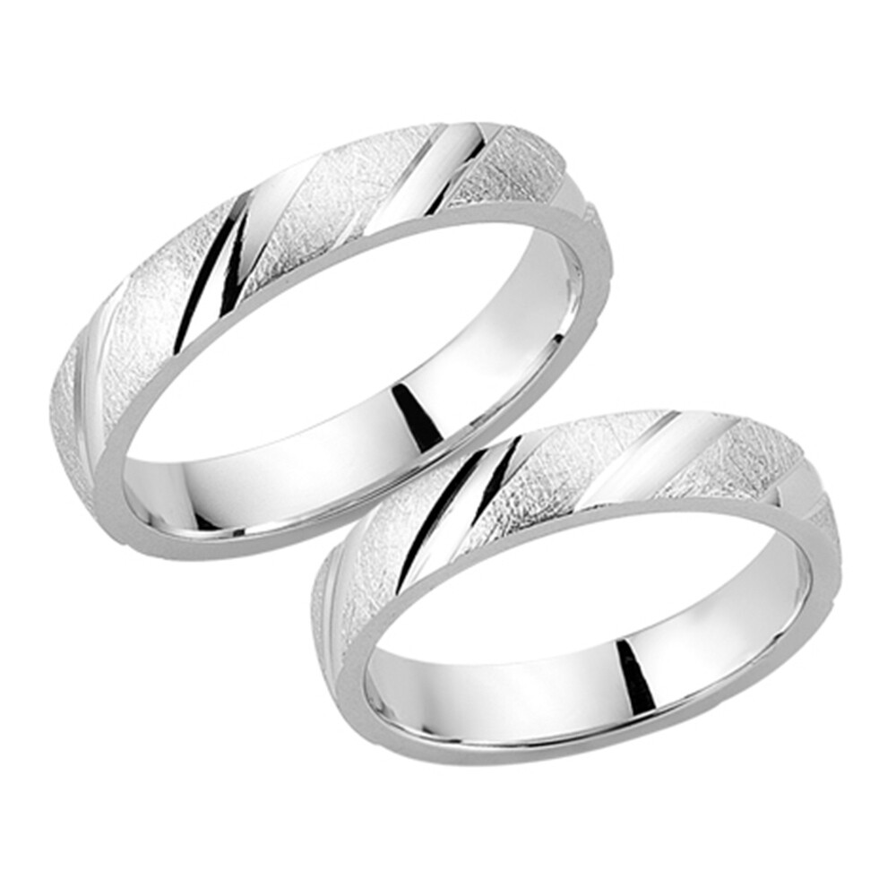 Schwarz Partnerringe Silber 925 SW925-002 Sterlingsilber