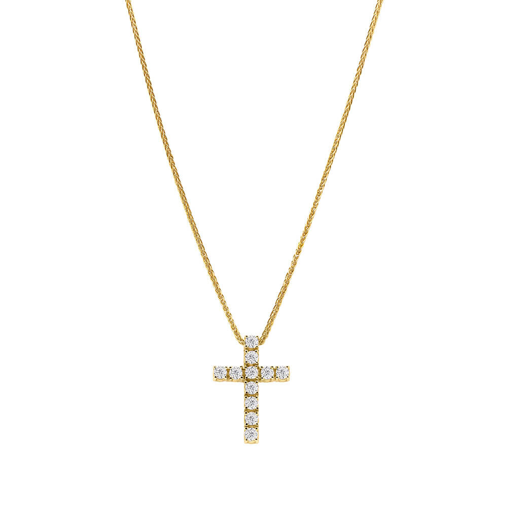 Kette mit Anhänger Kreuz Gelbgold bella luce EH005660