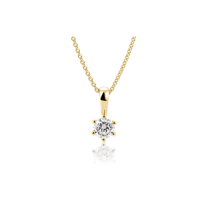 Breuning Anhänger 6er Krappe Gelbgold Brillant