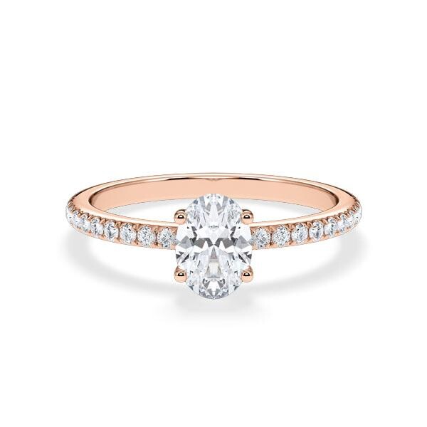 Verlobungsring Rotgold 750/- zus. 0,760 ct, tw, vs - RU-1902-40