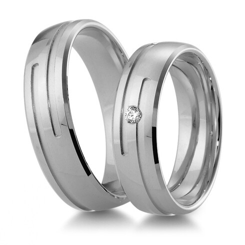 Trauringe Weißgold Inspiration Breuning 48/04119 & 48/04120