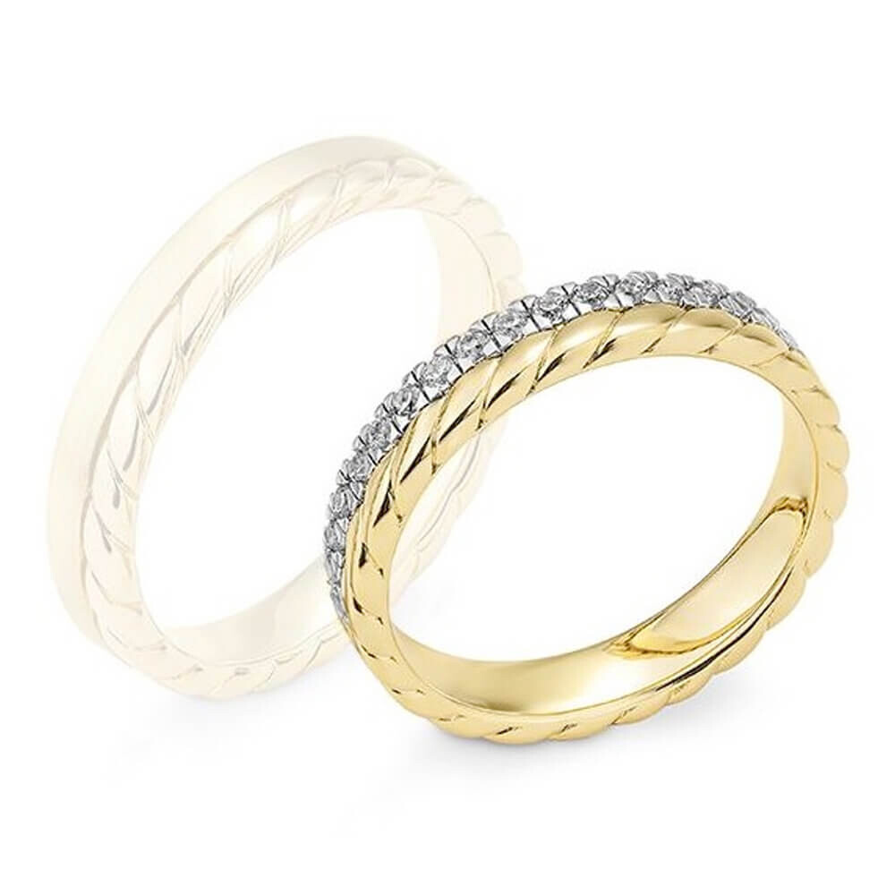 Ring Silber 925 vergoldet Brillant Lab Grown 41-98035