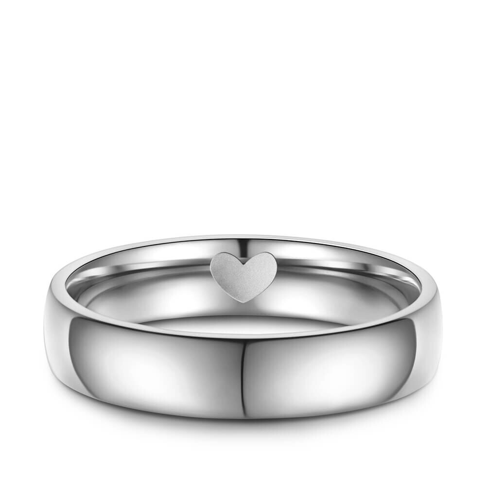 Partnerringe Trauring Edelstahl mit Herz Marrya ES-29
