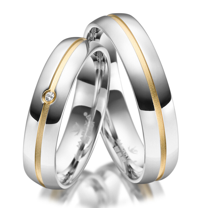 Trauringe Partnerringe Sterlingsilber 925 Zirkonia Marrya SI-25