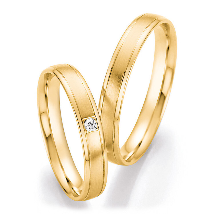 Trauringe Gelbgold Brillant Collection Ruesch 66/41070 & 66/41080