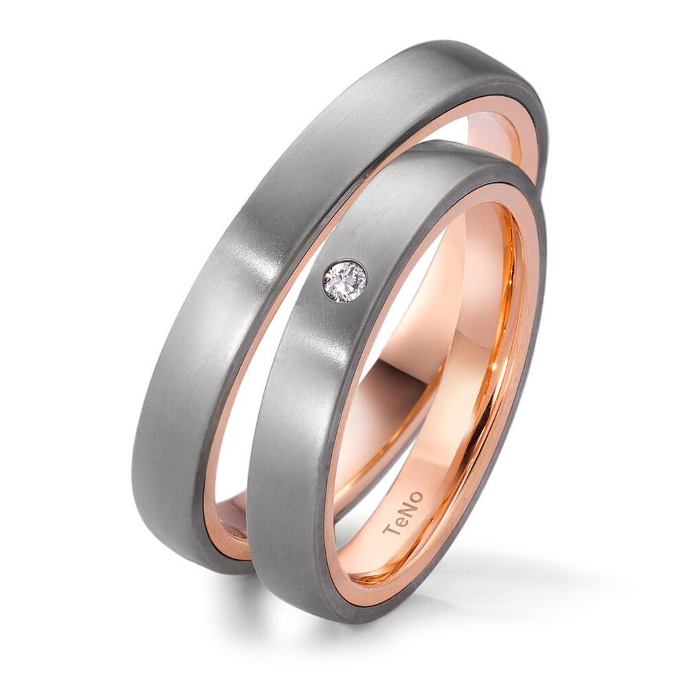 Empiric Love Eheringe aus Rotgold 585 & Titan TeNo 52658