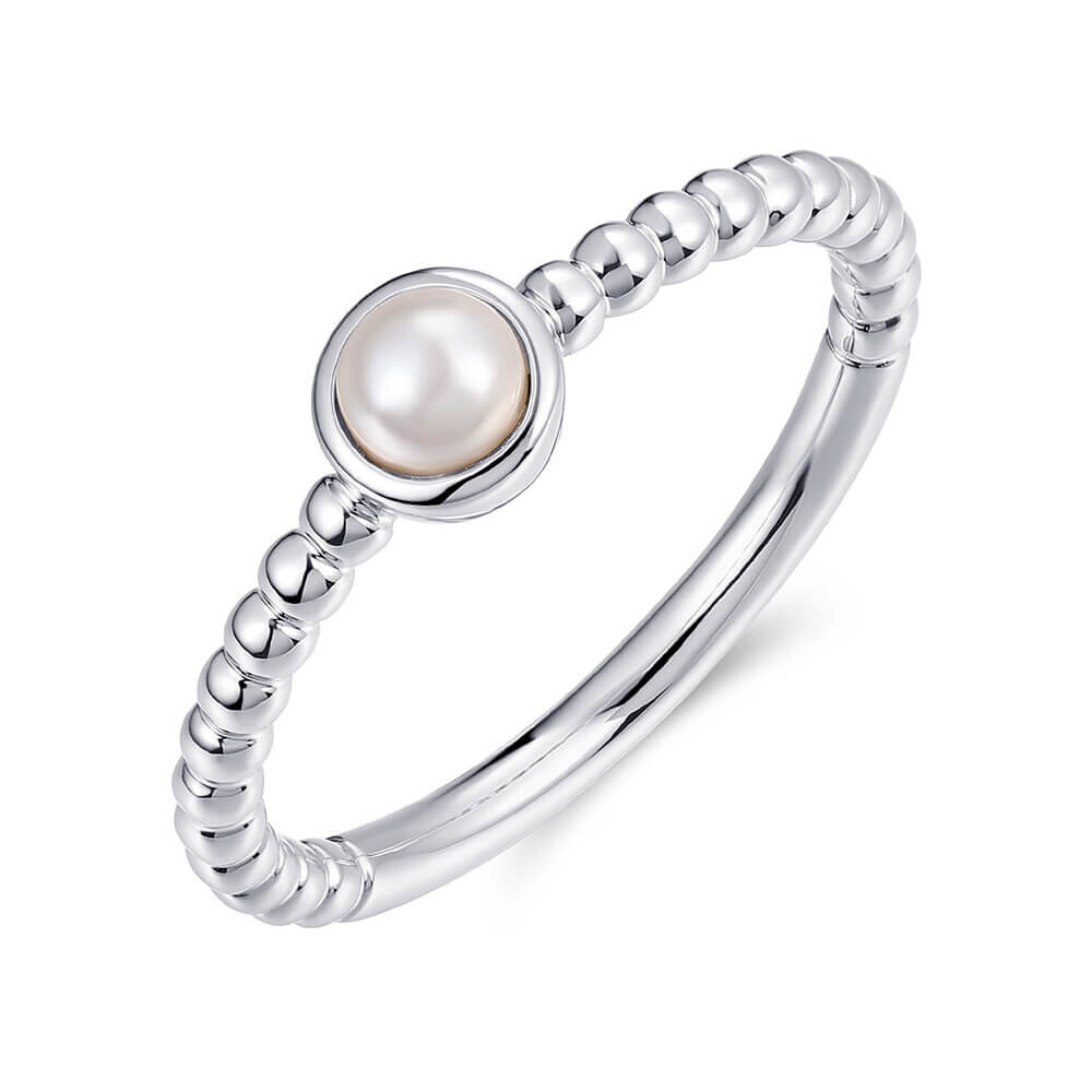 Kugelring mit Perle Silber 925 Gisser R477WP