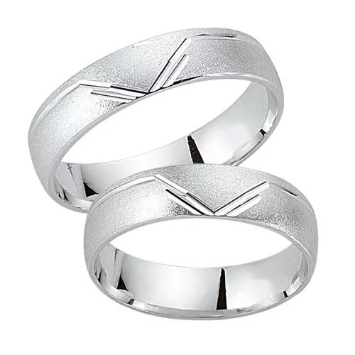 Schwarz Trauringe / Partnerringe Silber 925 SW925-052 Sterlingsilber sandmatt