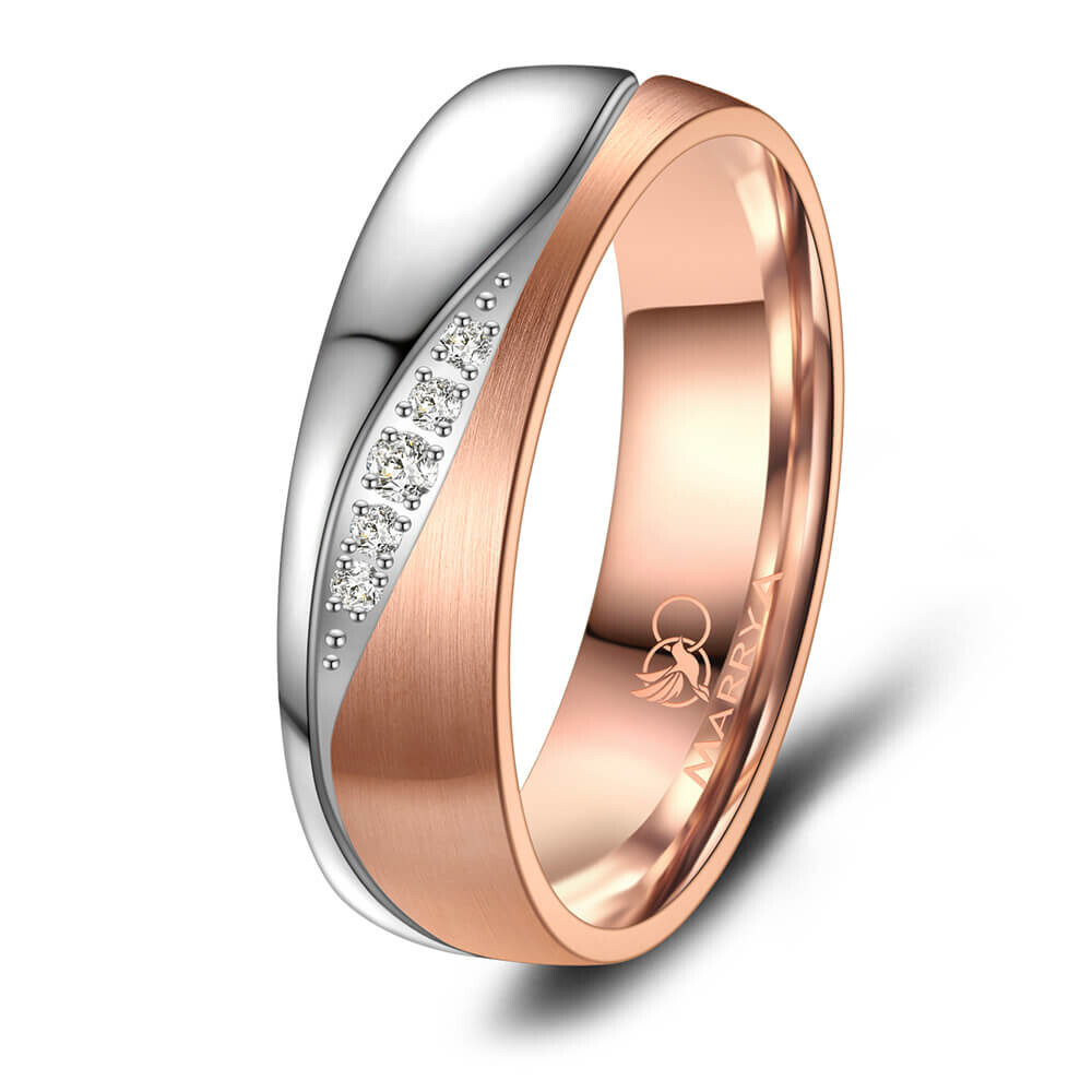 Damenring Titan Roségold plattiert Marrya TI-38