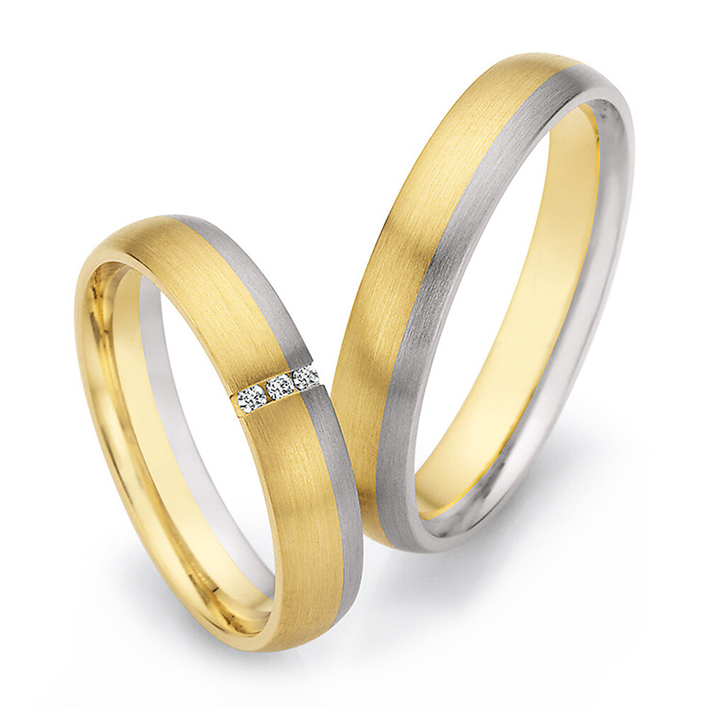 Eheringe Platin Gelbgold Honeymoon Ruesch 66/67030 & 66/67040