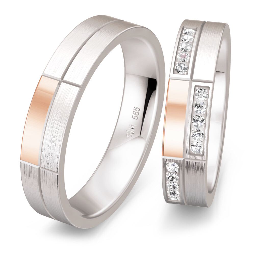 Bicolor Trauringe Saint Maurice 49/82078 & 49/82079