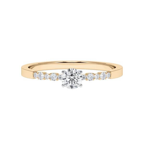 Diamantring Roségold 375 & Weißgold 375 Brillant zus. 0,320ct. Rubin RU-1791