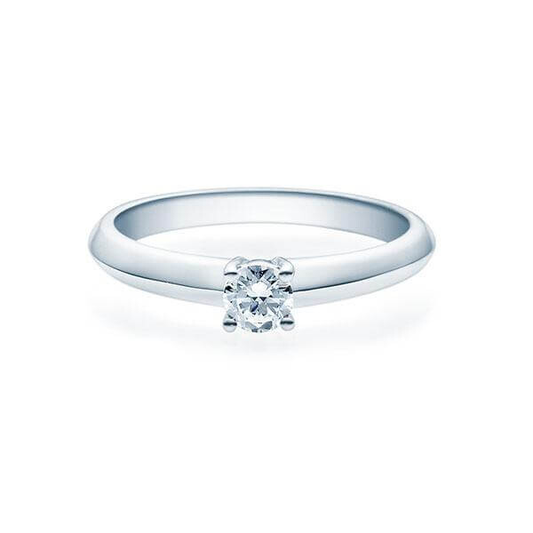 Verlobungsring Solitär 4er Krappe Silber Rubin RU-1507