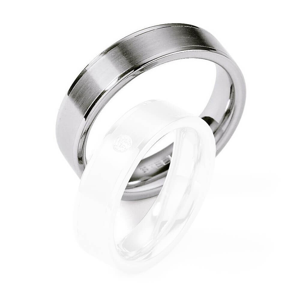 Collection Ruesch Herrenring Edelstahl Brillant 88/01220