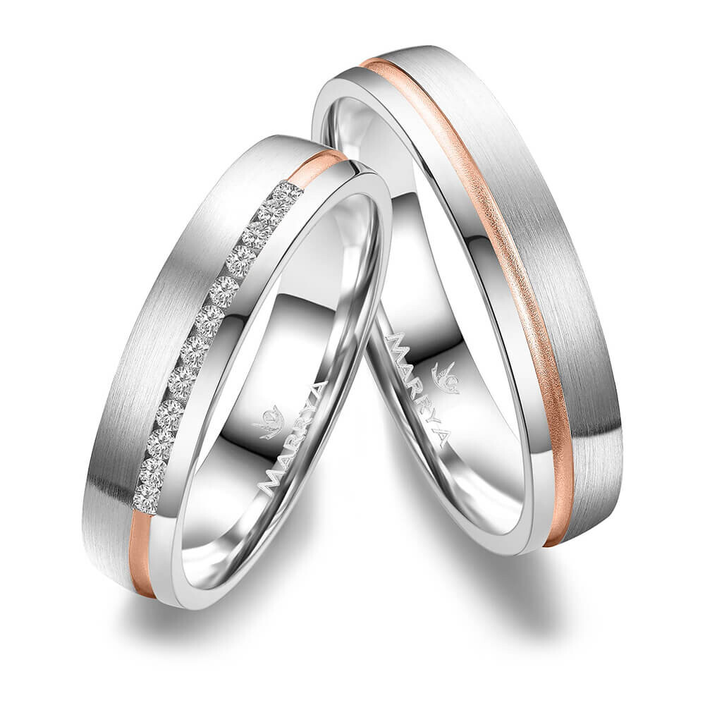 Trauringe Partnerringe Silber & Gold Marrya SG-A-08