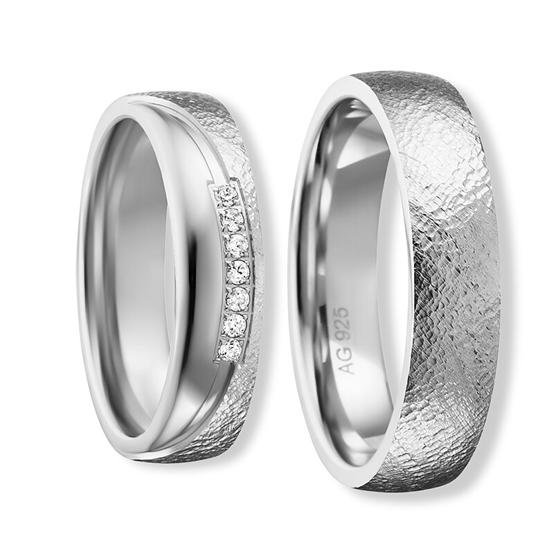 Freundschaftsringe Silber 925 Zirkonia Bedra 90057