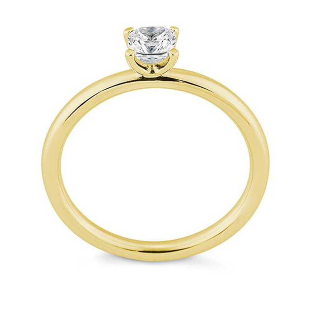 Verlobungsring Cushion Gelbgold Lab-Grown Diamant Breuning 41-06317
