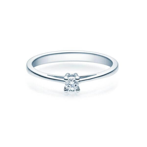 Verlobungsring Palladium 950/- zus. 0,080 ct, tw, si - RU-1501-8
