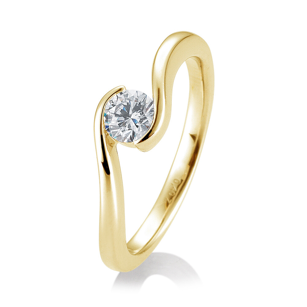 Verlobungsring Schwung Gelbgold BR133 Brillant