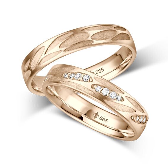 Giloy Trauringe TR-0-00064 & TR-1-00064 Ive Roségold