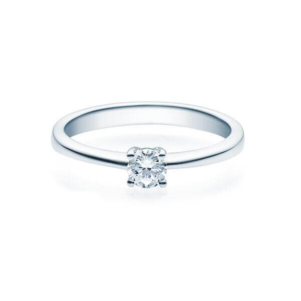 Verlobungsring Solitär Brillant Solitär Silber Rubin RU-1503