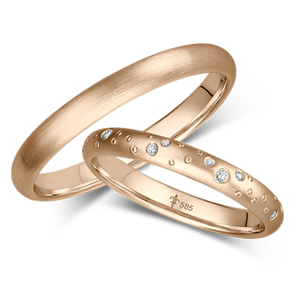 Trauringe Coquette Roségold Brillant Giloy TR-0/TR-1-00076