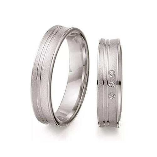 Schwarz Trauringe Partnerringe Silber 925 Zirkonia SW925-101