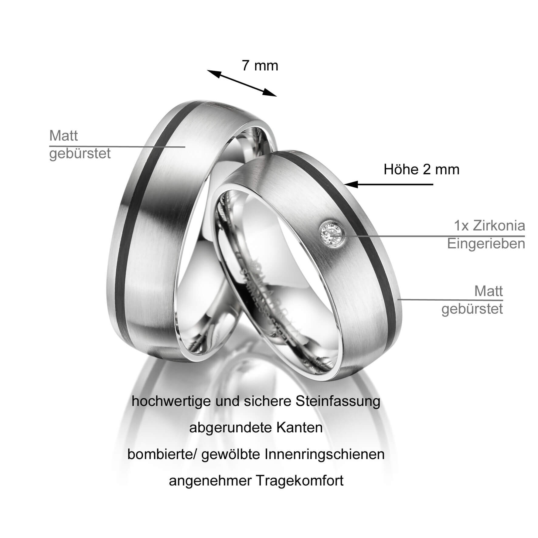 Marrya Trauringe / Partnerringe Edelstahl - ES-05
