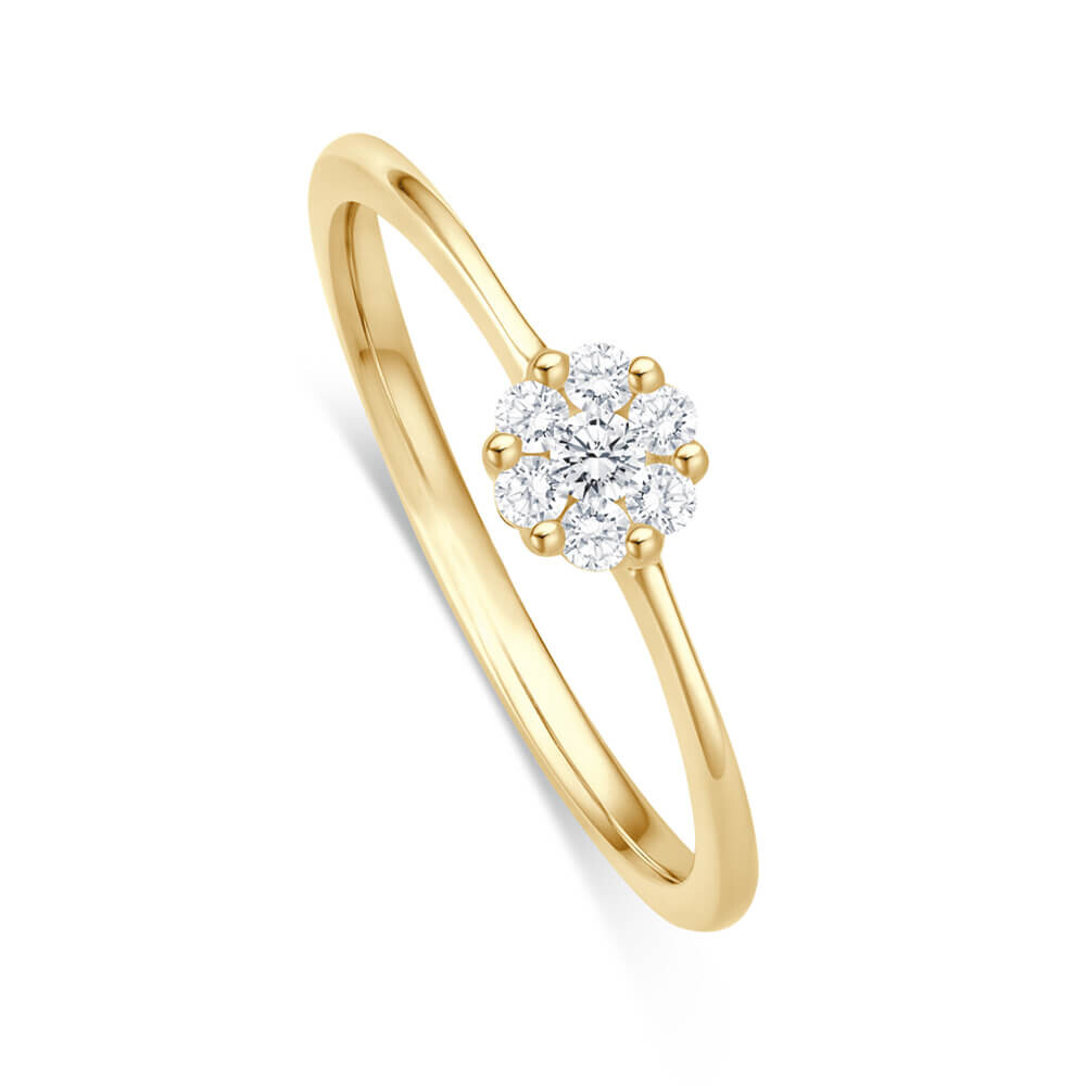 Diamantring Blossom Gelbgold Giloy EH005556