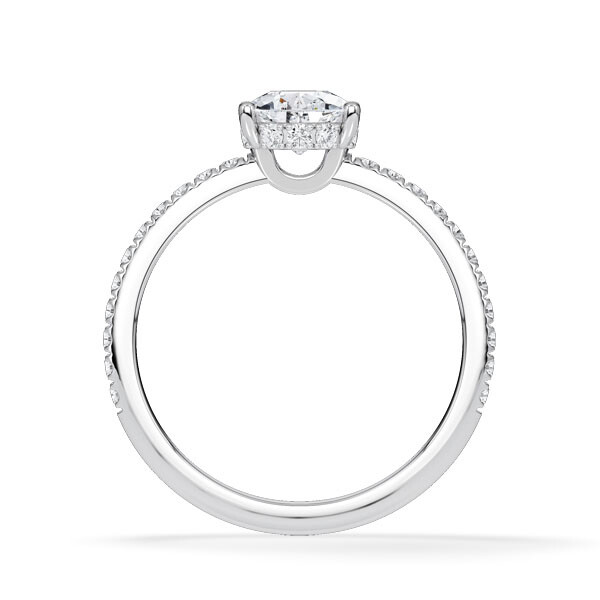 Ring Classic Hidden Halo Tropfen Platin Rubin 1903
