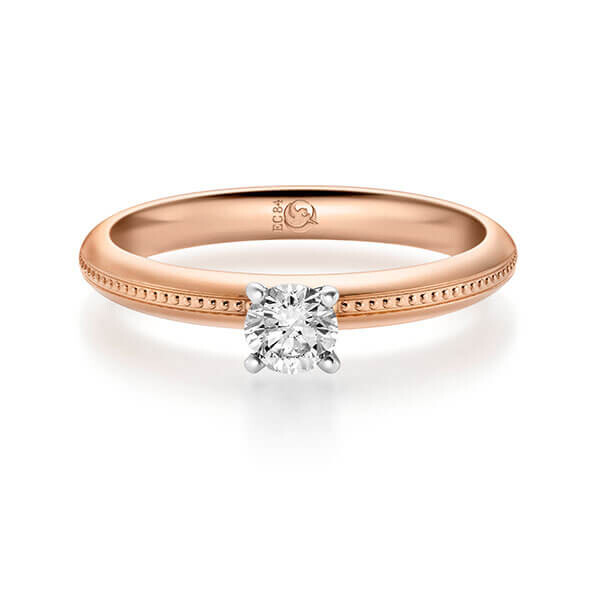 Diamantring Rotgold 333 Lab-Grown Diamant 0,300 ct, Brillant Rubin RU-1714-9
