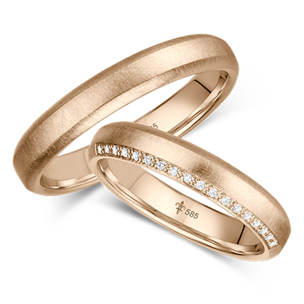 Trauringe Océane Roségold Brillant Giloy TR-0/TR-1-00078