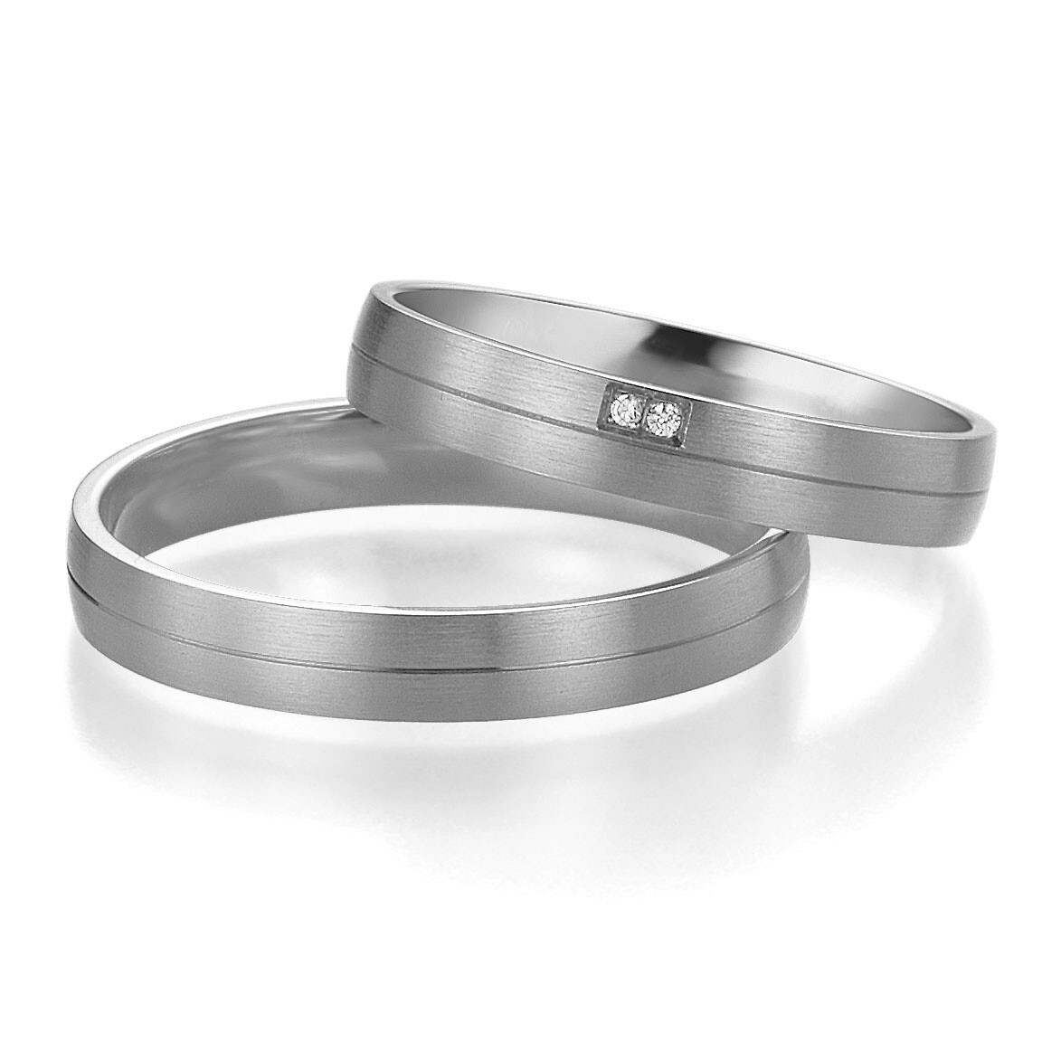 Breuning Trauringe 48/05607 & 48/05608 aus Weißgold