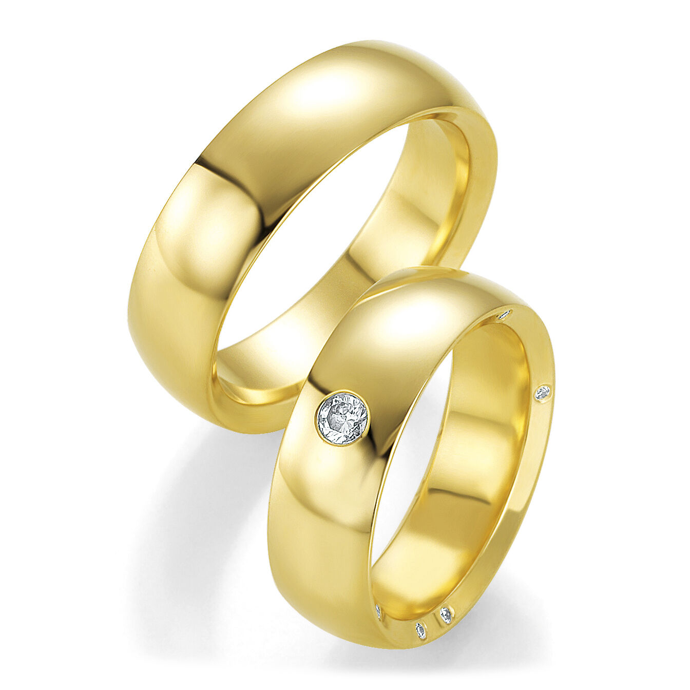 Breuning Trauringe Gelbgold 48/05227 & 48/05228 Eheringe