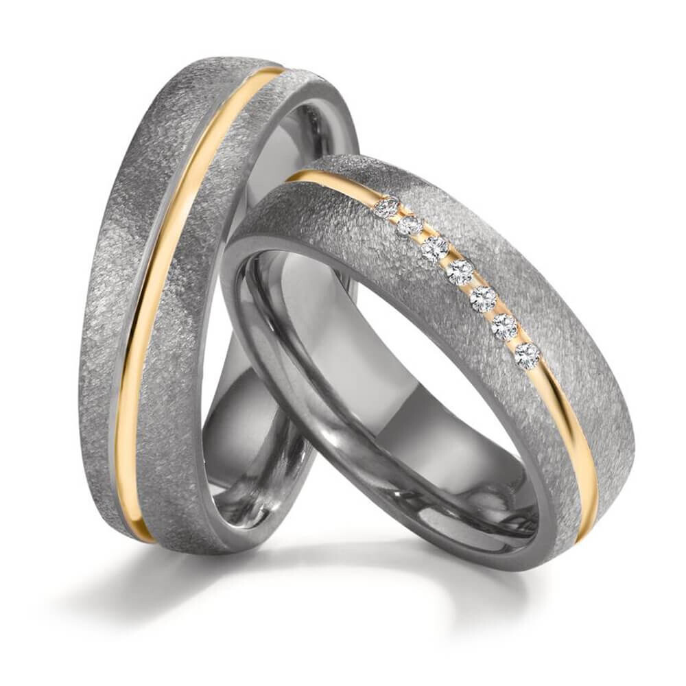 Trauringe aus Tantal & Gold TeNo 52702