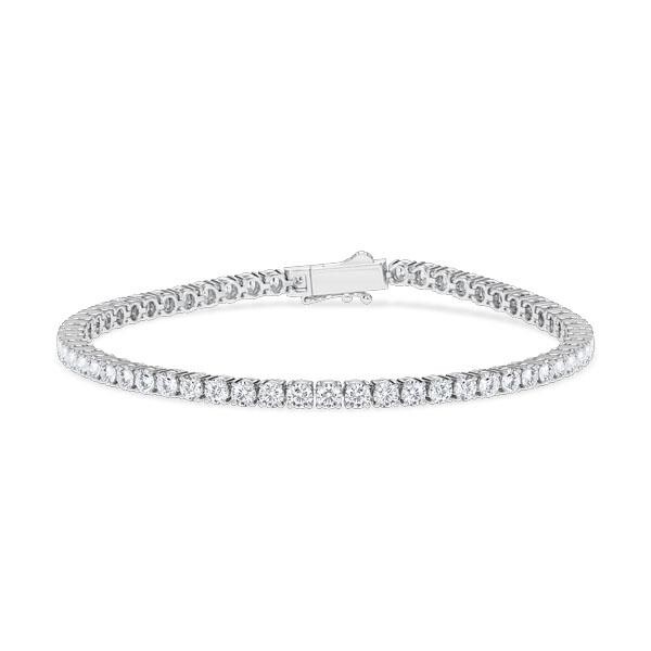 Tennis-Armband Platin 950 zus. 4,980ct. Diamant tw/si Rubin RU-1858