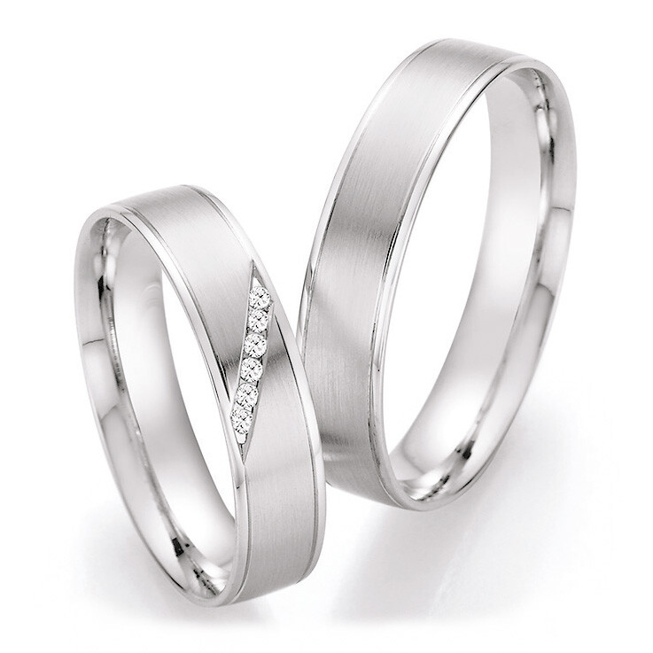 Trauringe Platin Brillant Collection Ruesch 66/41130 & 66/41140