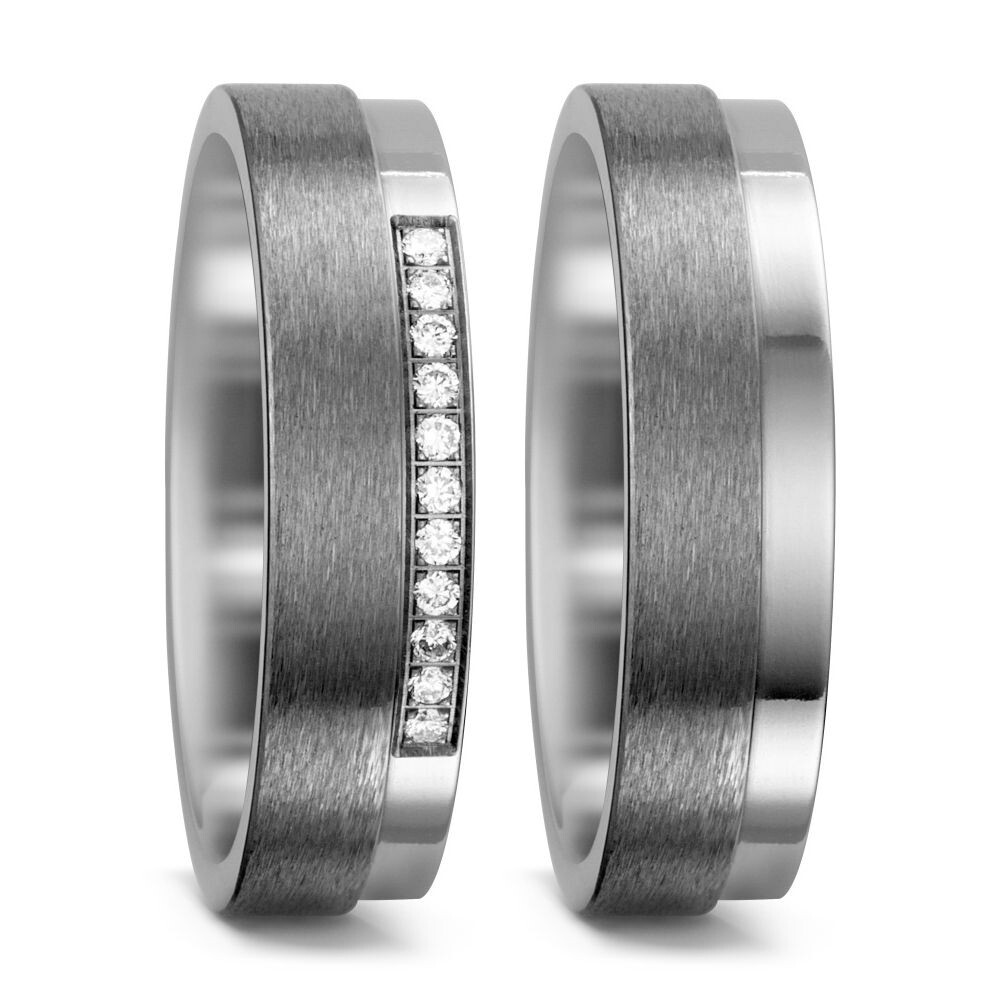 Trauringe Partnerringe Brillant TitanFactory 52442