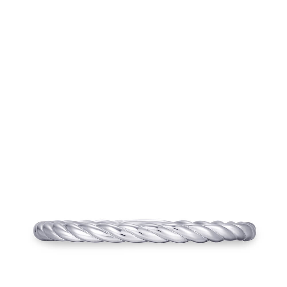 Kordelring Silber 925 rhodiniert Gisser R432 liegend