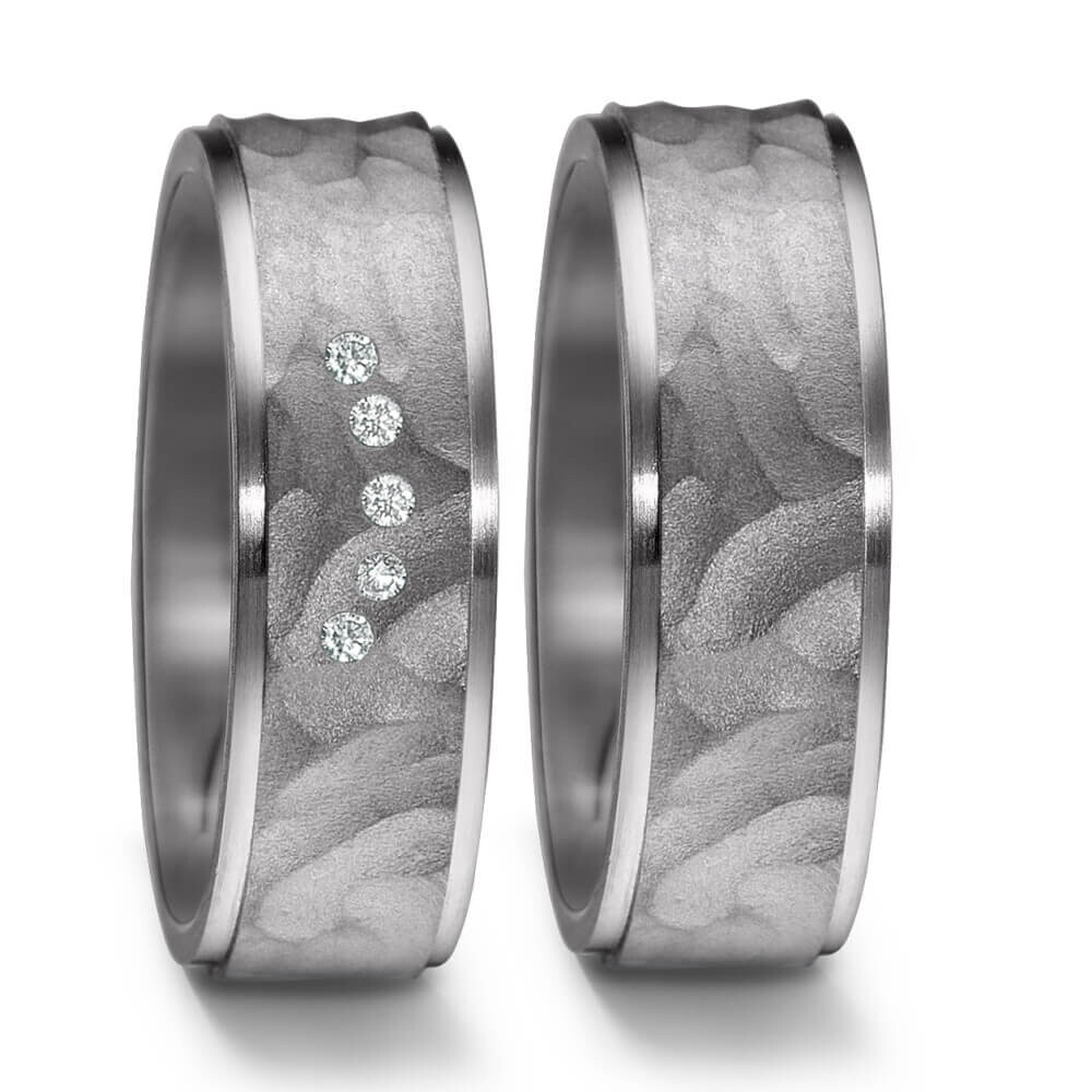 Trauringe Partnerringe Tantal Brillant TeNo 52564