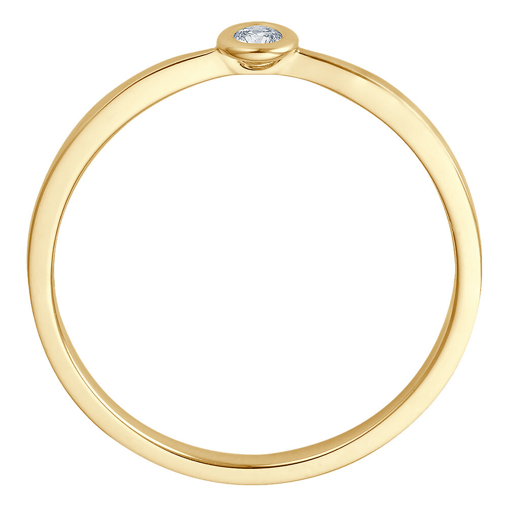 bella luce Solitaire Ring Gelbgold Brillant 0.040 ct. w/si, stehend