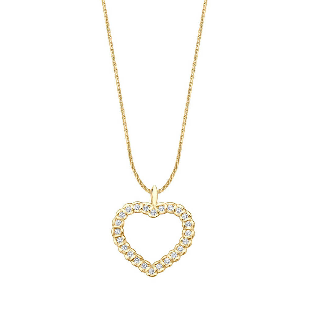 Kette mit Anhänger Herz Gelbgold bella luce EH001116